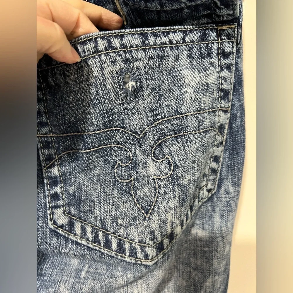 Men’s Rock Revival Jeans Acid wash look Evan straight 38